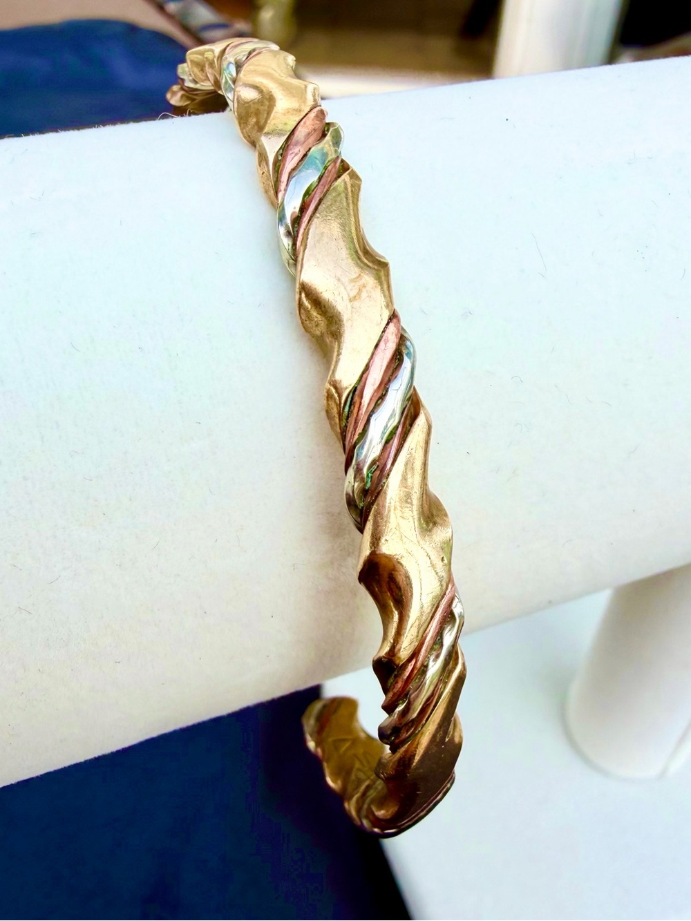 Sergio Lub California "Ayurveda" Mixed Metal Cuff Bracelet Copper, Brass, Silver